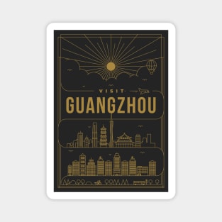 Guangzhou Minimal Lineal Poster Magnet