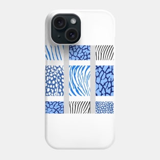 White and Blues Mixed Animal Print Phone Case