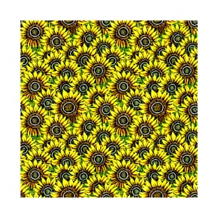 Sunflower Pattern T-Shirt