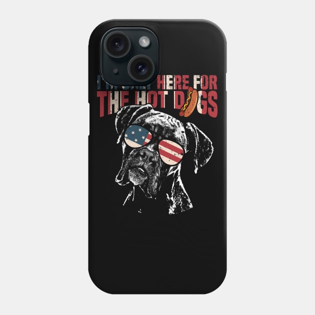 Boxer Dog Shirt Funny 4th of July Phone Case by Madfido