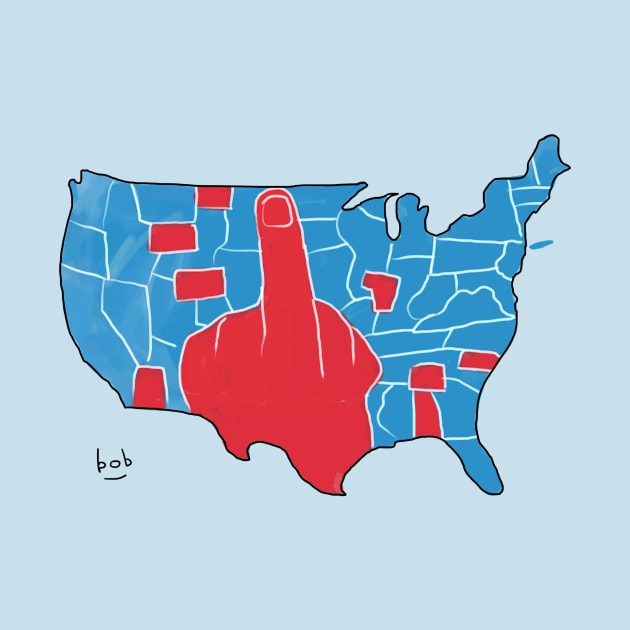 America Divided Map Finger by bobeckstein