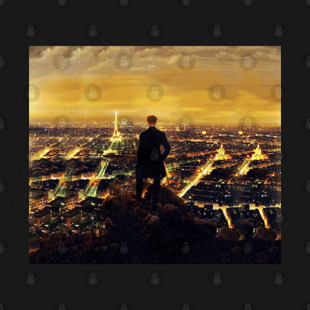 the wanderer above the sea of paris by Choukri Store