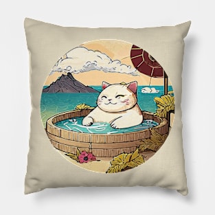 Lucky Cat Tub Time Pillow