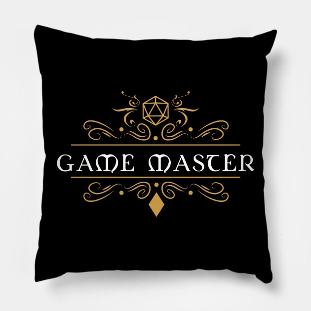 GM Tabletop Game Master Nerdy Gift Idea Pillow by pixeptional