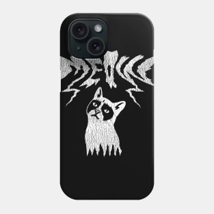 Black Metal Cat Phone Case