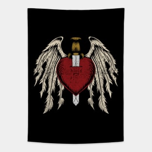 Heart in Sword Tapestry