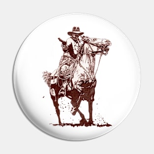 Classic Shooting Cowboy Pin