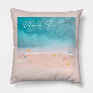 Vitamin Sea Ocean Shore Pillow