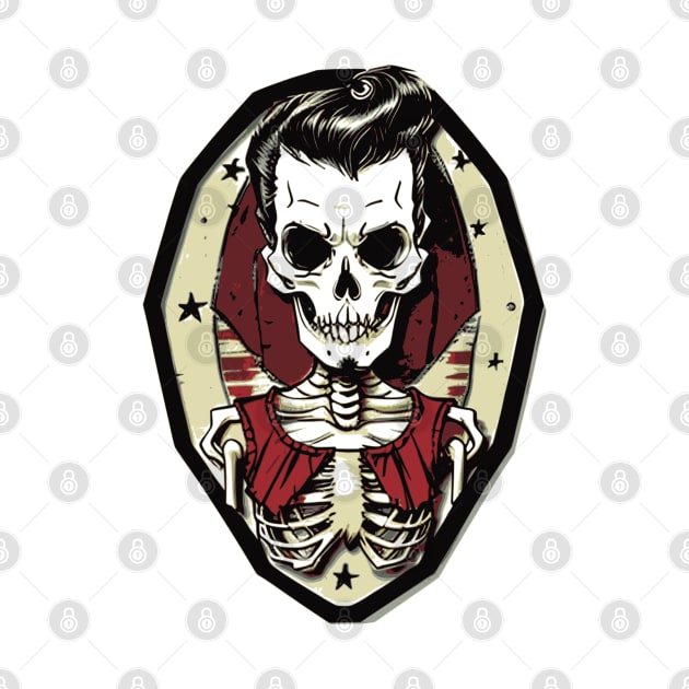 Fun Patriotic Rockabilly Skeleton by CGI Studios