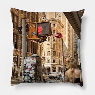 Manhattan Street New York City Pillow