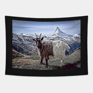 Matterhorn and Goat, Zermatt, Switzerland, Tapestry