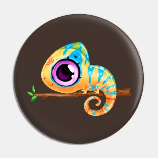 chameleon hand drawn cute Pin