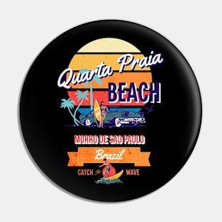 Quarta Praia Beach Brazil Vintage-Style Pin