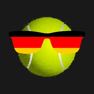 Tennis Ball With Germany Sunglasses T-Shirt