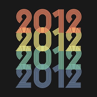 Cool Retro Year 2012 - Made In 2012 - 11 Years Old, 11th Birthday Gift For Kids Boys & Girls T-Shirt