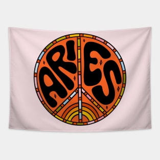 Aries Peace Sign Tapestry