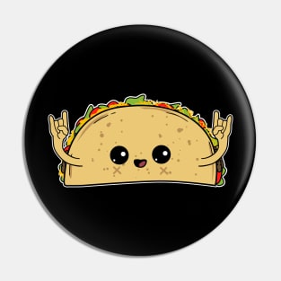 Kids Cute Taco Rocks-Cinco de Mayo Food-Foodie T Shirt Pin