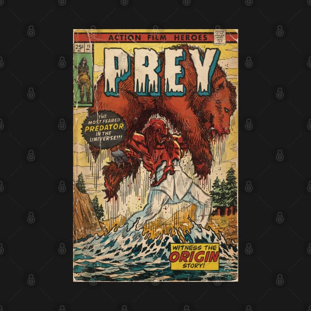 PREY - Predator Bear fight comic book fan art by MarkScicluna