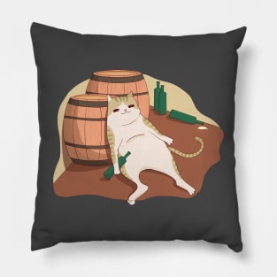 Drunken cat Pillow