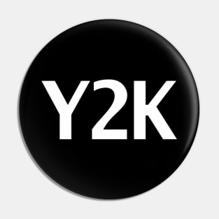 Y2K Minimal Typography White Text Pin