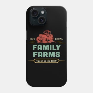 Small Family Farms Buy Local Outdoor Market Tractor Farmers Retro Phone Case