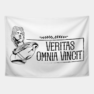 Latin saying - Veritas Omnia Vincit Tapestry