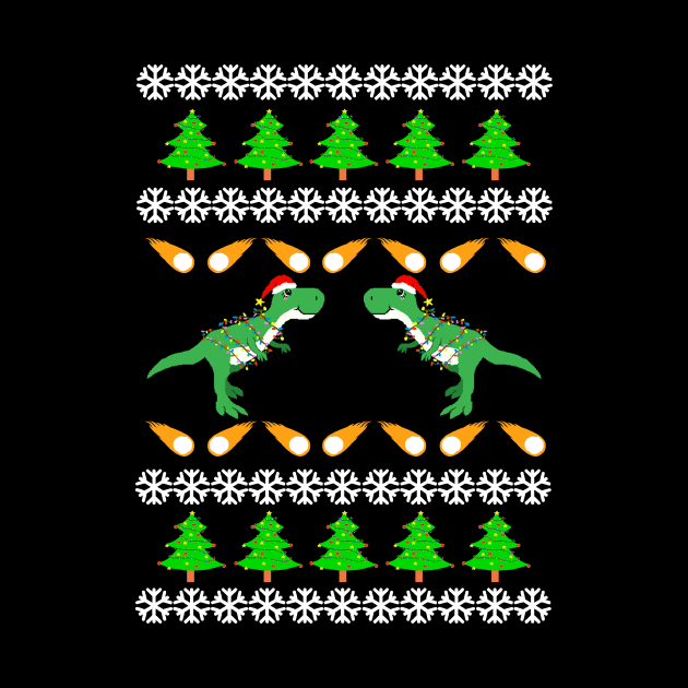 T-Rex Ugly Christmas Sweater by rachelaranha