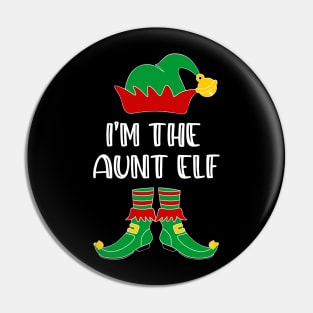 I'm The Aunt Elf Matching Family Group Christmas Pin