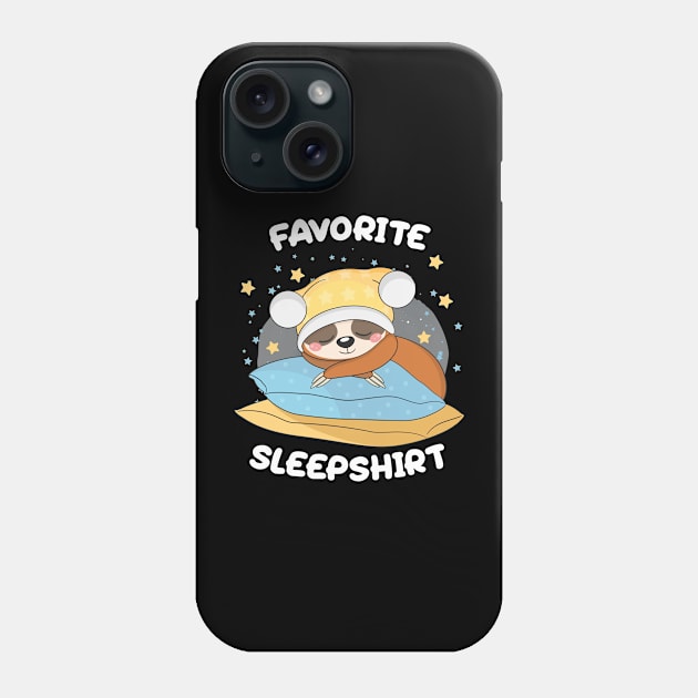 Cute Little Sloth Sleeping Nap Favorite Sleep time Pajama Phone Case by BadDesignCo