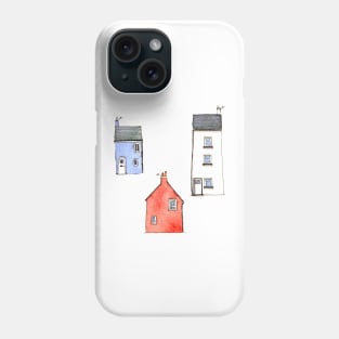 Watercolor Houses in Devon Phone Case