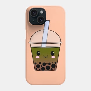 Cute matcha bubble tea Phone Case