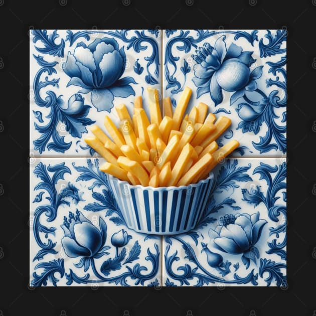 Delft Tile With Fast Food No.7 by artnook