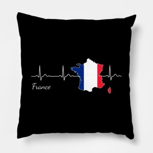 France Heartbeat ECG Gift Pillow