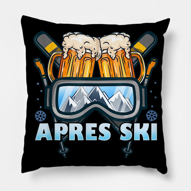 Apres Ski I Mountain Skiing I Jagatee Beer Pillow by nellieuyangela