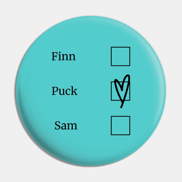 Glee/Puck heart Pin by Said with wit