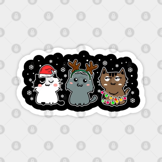 Funny Cats Christmas Men Kids Women Cat Ugly Christmas Magnet by KsuAnn