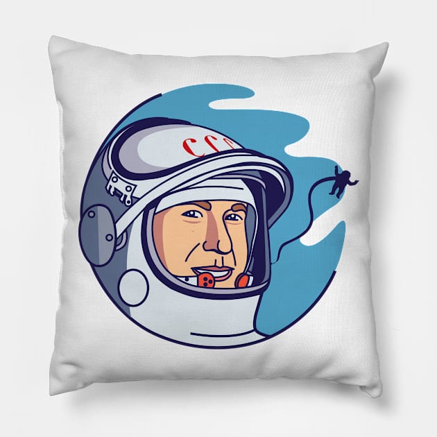 Alexey Leonov- first spacewalk Pillow by JaLand