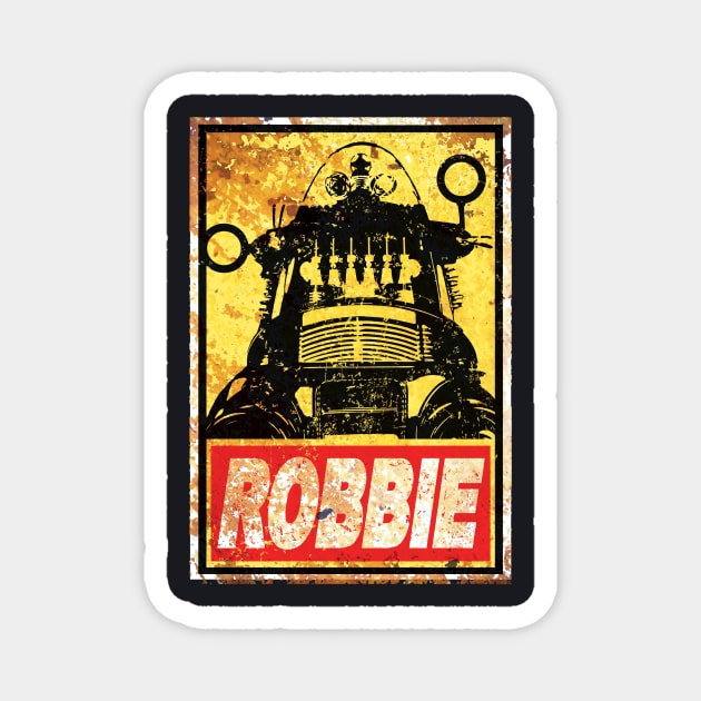 ROBBIE THE ROBOT Magnet by KARMADESIGNER T-SHIRT SHOP