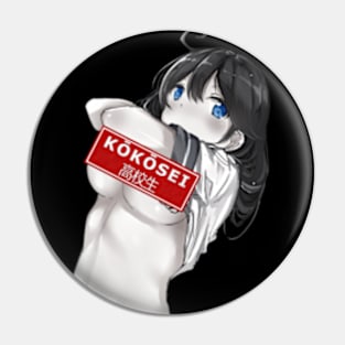 Waifu Material Anime Conduct Babe Senpai Undress Girl Pin