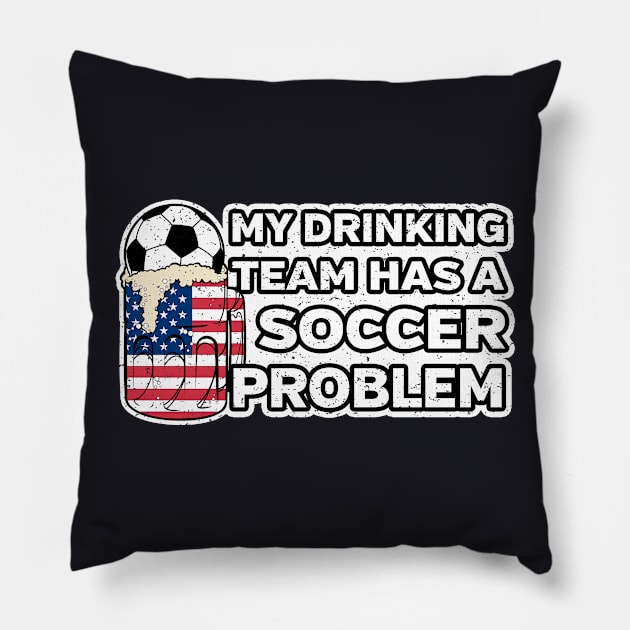 USA Soccer Drinking Team Pillow by megasportsfan