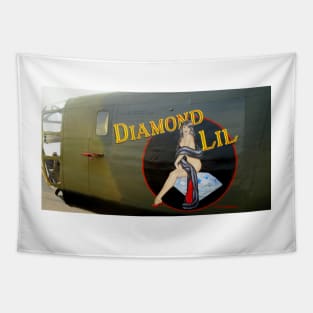 Diamond Lil - Bomber Aircraft Art Tapestry