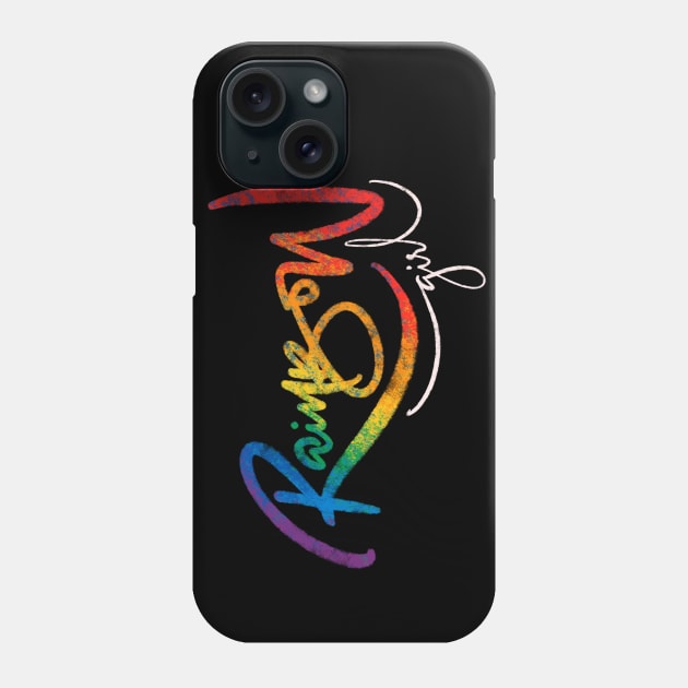 Rainbow Girl Phone Case by Brushtype