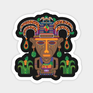 MUISCA CHIBCHA COLOMBIA FRUIT INDIAN MASK - full colour Magnet