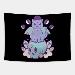 Celestial Feline Magic Tapestry