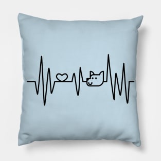 Dog Heartbeat Woof ECG Loving Puppy Electrocardiography Pillow