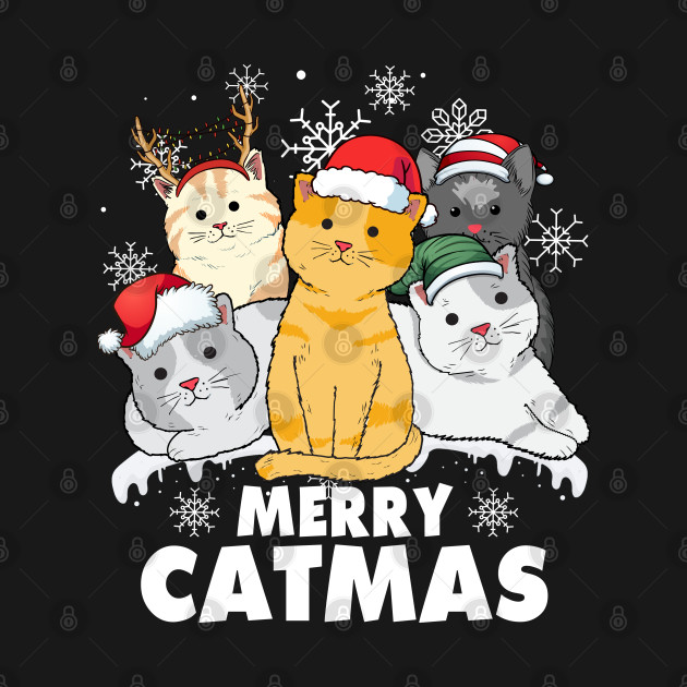 Disover Merry Catmas Cute Christmas Cats - Christmas Cat - T-Shirt