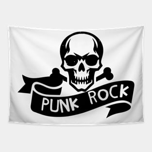 punk rock skull Tapestry