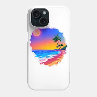 Stunning Tropical Hawaii Beach Sunset over the Ocean Phone Case