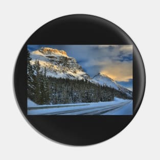 Banff Mountains Sunset Pin