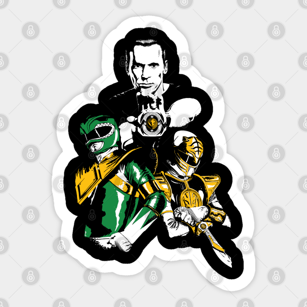 Discover Green With White - Power Rangers - Sticker